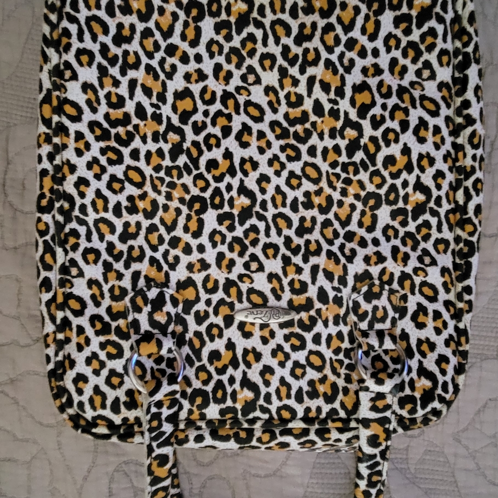 Chic Leopard Print Jewelry Tote with Handles
